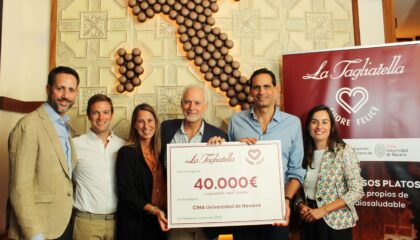 La Tagliatella celebra el primer aniversario de su iniciativa ‘Cuore Felice’ entregando la aportación de 40.000€ para investigación al Cima Universidad de Navarra