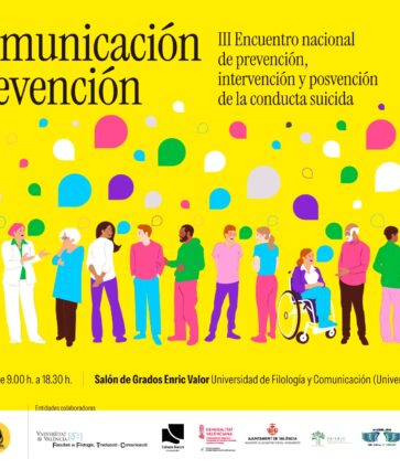 Más de 100 profesionales abordarán los retos en prevención del suicidio desde la comunicación en València