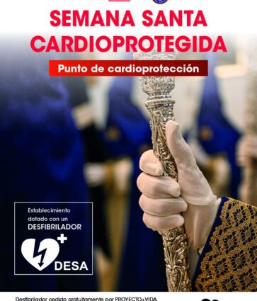 La Semana Santa de Sevilla cada vez más cardioprotegida por Protección Civil en previsión al récord de los millones de visitantes previstos este año