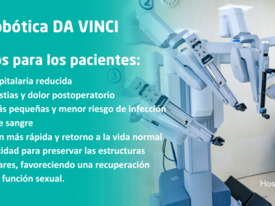 Cirugía robótica Da Vinci: precisión y seguridad en el tratamiento del cáncer de próstata