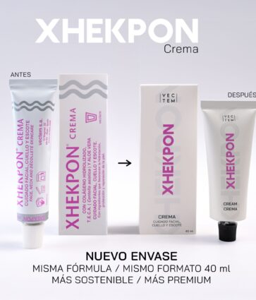 Xhekpon® crema, la icónica crema facial de Laboratorio Vectem, renueva su imagen con un packaging más elegante y sostenible