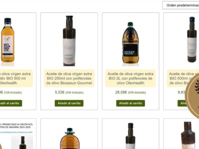 Tienda Allotarra comercializa aceite de oliva variedad Arróniz